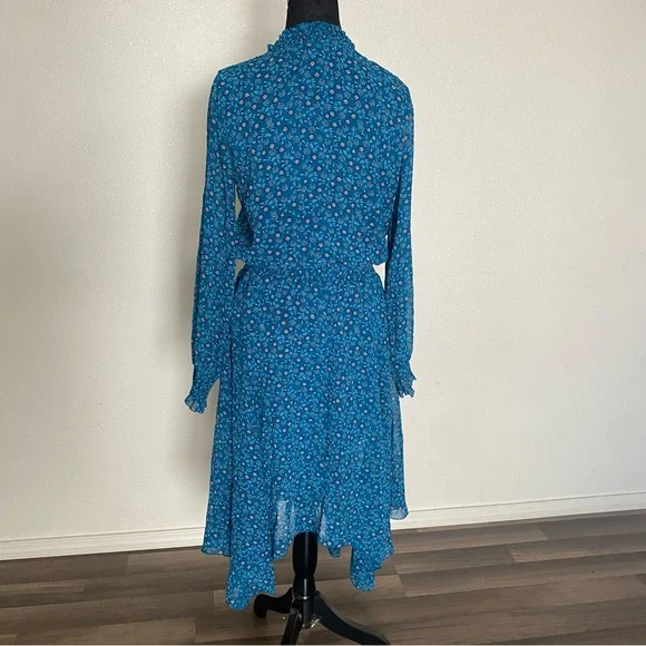 Time and Tru Blue A-line Long Sleeve Dress - Picture 8 of 12